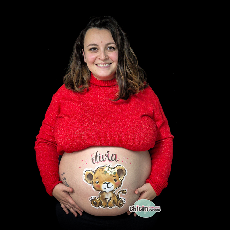 belly painting-leoncita-embarazada-ecografia-embarazo-regalo-babyshower-pintatripas-pintura-elda-alicante